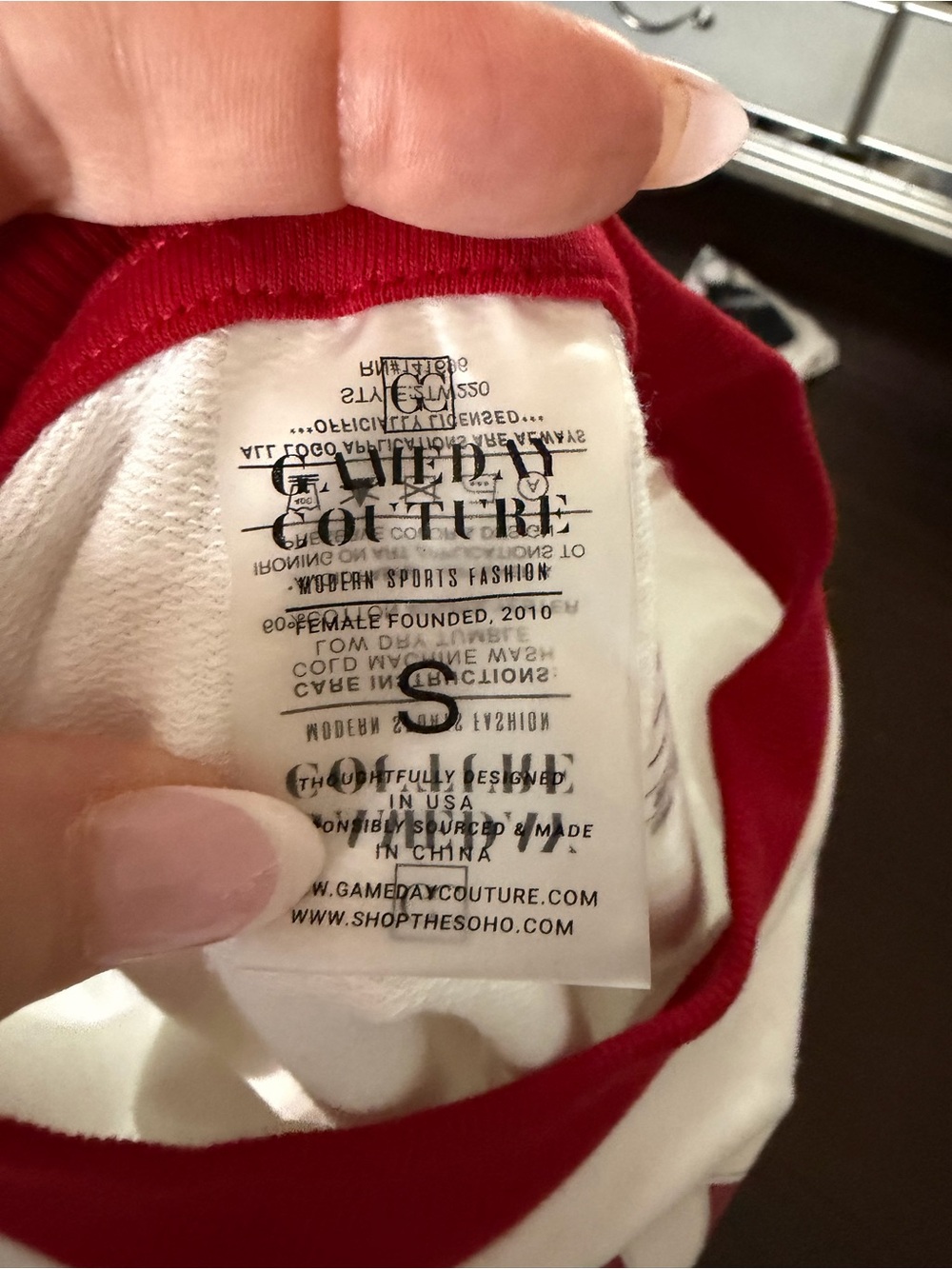 Gameday Couture U of Alabama Crimson & White College Sweatshirt Small new - Picture 4 of 4